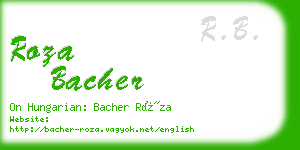 roza bacher business card